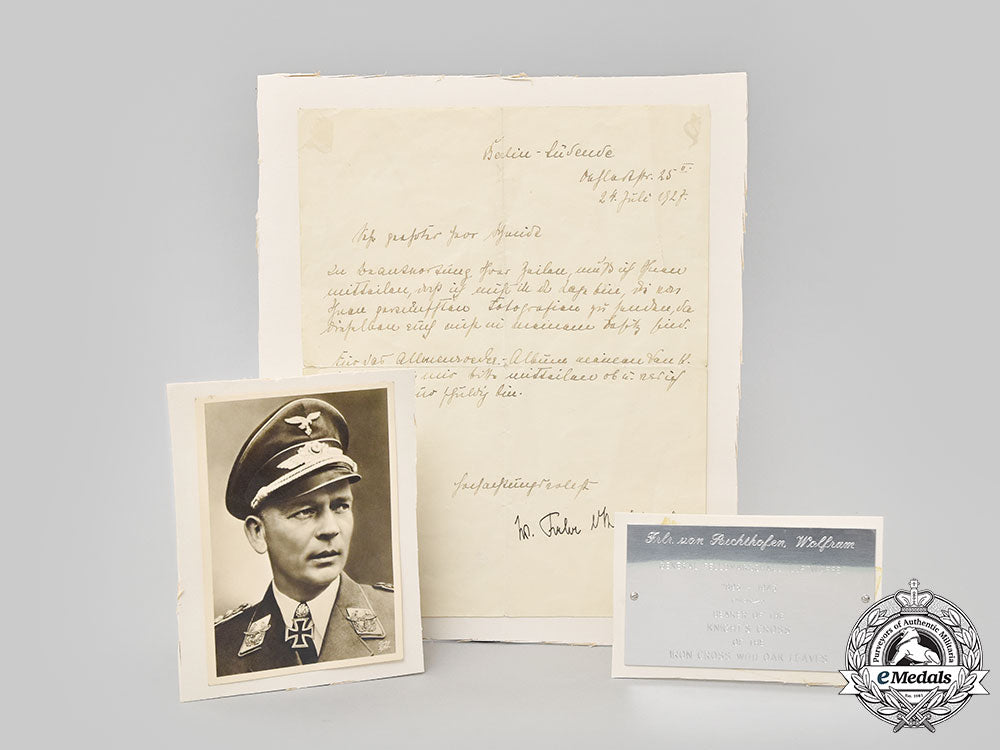 germany,_luftwaffe._a1927_handwritten_letter_from_generalfeldmarschall_wolfram_von_richthofen,_with_wartime_postcard_l22_mnc6233_019_1