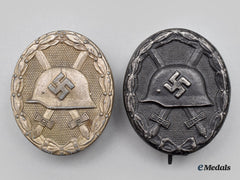 Germany, Wehrmacht. A Pair Of Wound Badges