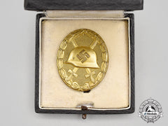 Germany, Wehrmacht. A Gold Grade Wound Badge With Case, Obtained During The Liberation Of Rome, By The Vienna Mint