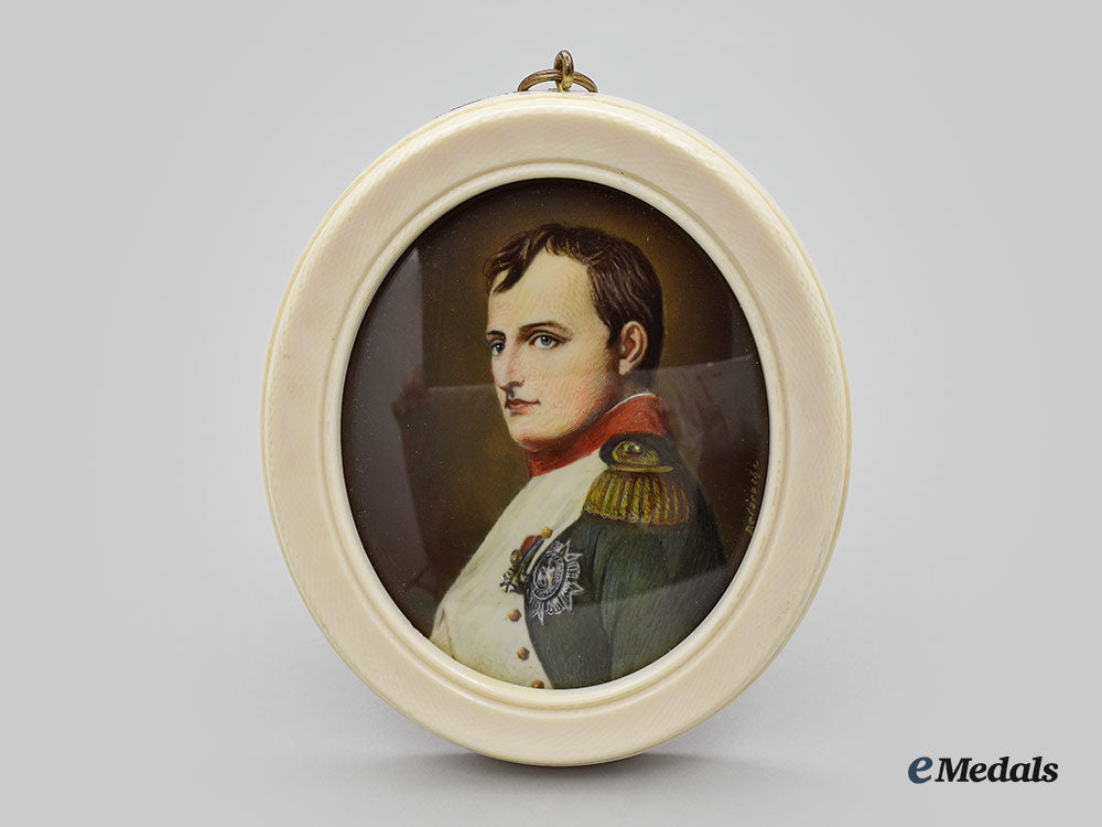 france,_kingdom._a_hand_painted_portrait_of_napoleon,_after_delaroche_l22_mnc6301_950