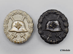 Germany, Wehrmacht. A Pair Of First Pattern Wound Badges