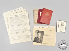 Germany, Ss. A Lot Of Identity And Award Documents To Oberwachtmeister Josef Künzner, Ss Polizei