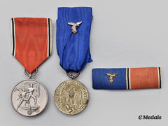 Germany, Luftwaffe. A Pair Of Medals, With Matching Ribbon Bar
