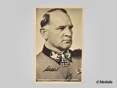 Germany, Ss. A Signed Postcard Of Ss-Obergruppenführer Sepp Dietrich