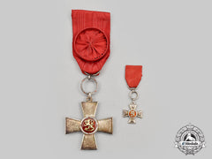 Finland, Republic. Order of the Lion of Finland, Cross of Merit, Fullsize and Miniature