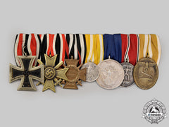 Germany, Wehrmacht. A Medal Bar To A Recipient With Combat And Police Service