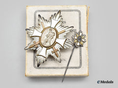 Germany, Weimar Republic. A German Field Honour Decoration, With Case And Stick Pin Miniature, By M. Fleck & Sohn