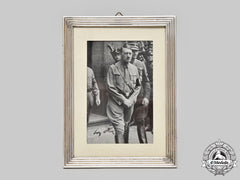 Germany, Third Reich. A Signed Ah Photo, With Period Silver Frame