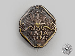 Poland, I Republic. An Nkn 126Th Anniversary Of The Polish Constitution Patriotic Badge