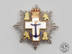 Spain, Kingdom. An Order Of Naval Merit With White Distinction, Ii Class Star