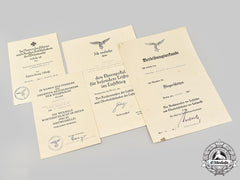 Germany, Luftwaffe. A Lot Of Award Documents To Unteroffizier Heinz Lorenzmeier, Kampfgeschwader 27