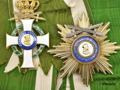 Saxony, Kingdom. An Exceptionally Rare Albert Order Set, Grand Cross With Swords On Ring And Breast Star, By G.a. Scharffenberg