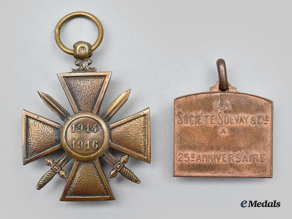 france,_republic._a_french_first_war_croix_de_guerre_and_belgium_solvay25_th_anniversary_medal_l22_mnc6966_187