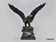 Germany, Luftwaffe. A Large Desk Eagle, Dedicated To To Fighter Pilot Werner Bartsch From Hauptmann Der Reserve Hans Bartsch