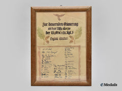 Germany, Luftwaffe. A Framed Luftnachrichten-Regiment 3 “Legion Condor” Non-Commissioned Officers Muster Roll