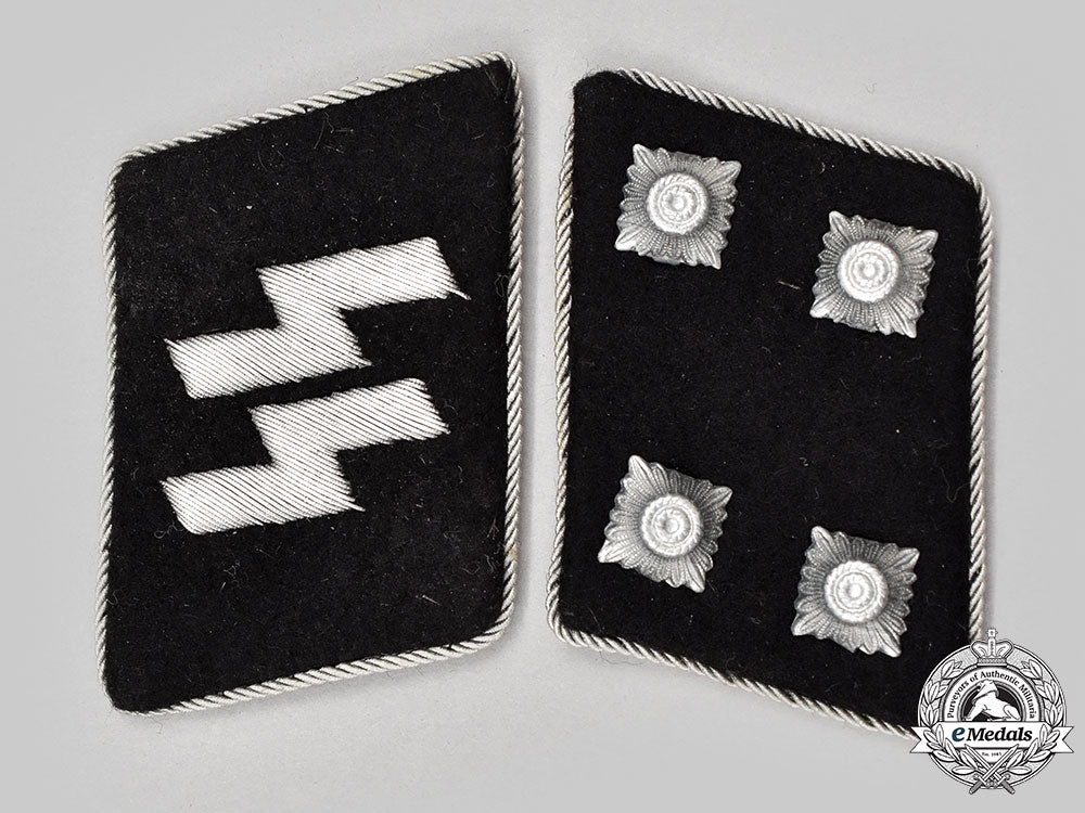 Germany, Ss. A Set Of Waffen-Ss Sturmbannführer Collar Tabs – eMedals