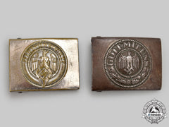 Germany, Third Reich. A Pair Of Enlisted Personnel Belt Buckles