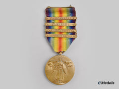 United States. A World War I Victory Medal, Four Clasps