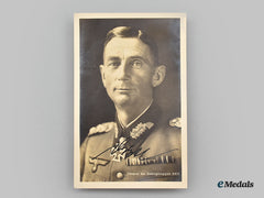 Germany, Wehrmacht. A Wartime Signed Postcard Of General Der Gebirgstruppen Eduard Dietl
