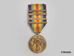 United States. A World War I Victory Medal, 4 Clasps