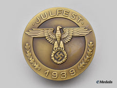 Germany, Ss. A Mint 1939 Yule Festival Table Medal To Oberabschnitt Ost, By Deschler & Sohn