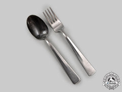 Germany, Daf. A Pair Of Factory Mess Hall Cutlery