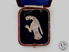 Germany, Ss. A Germanic Folk Art Silver Brooch, With Case, By Gahr