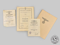 Germany, Wehrmacht. A Mixed Lot Of Award Documents, With Knight’s Cross Recipient Signatures