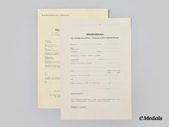 Germany, Ss. A Rare Set Of Norwegian Legion/Ss-Panzergrenadier-Regiment 23 Norge Enlistment Forms