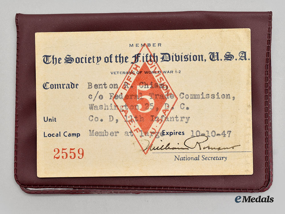 united_states._a_first_war_purple_heart_group,_to_benton_r._chism,11_th_regiment,5_th_infantry_division_l22_mnc8089_072