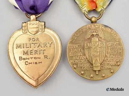 united_states._a_first_war_purple_heart_group,_to_benton_r._chism,11_th_regiment,5_th_infantry_division_l22_mnc8104_082