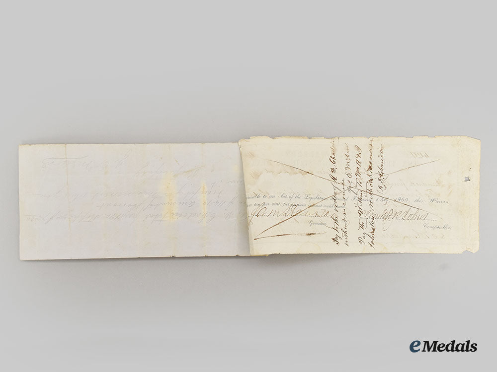 united_states._a_pre_civil_war_treasurer_of_the_state_of_texas_treasury_warrant1860,_named_to_a.d._chadoin,_signed_by_major_clement_read_johns_l22_mnc8199_120_1