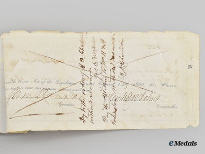 united_states._a_pre_civil_war_treasurer_of_the_state_of_texas_treasury_warrant1860,_named_to_a.d._chadoin,_signed_by_major_clement_read_johns_l22_mnc8200_121_1