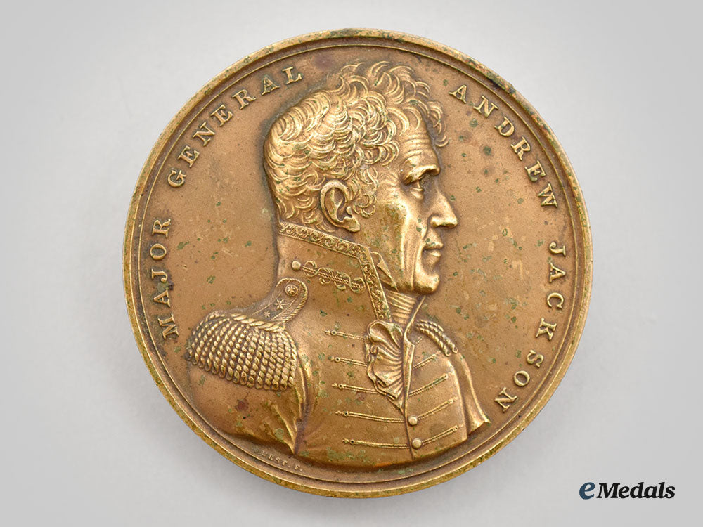 united_states._a_major_general_andrew_jackson_at_the_battle_of_new_orleans,_war_of1812_table_medal1824_l22_mnc8223_127