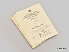 Germany, Wehrmacht. A Mixed Lot Of 1939 Iron Cross Ii Class Award Documents