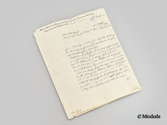 Germany, Imperial. An 1877 Petition To Kaiser Wilhelm I From Field Marshal Albrecht Von Roon