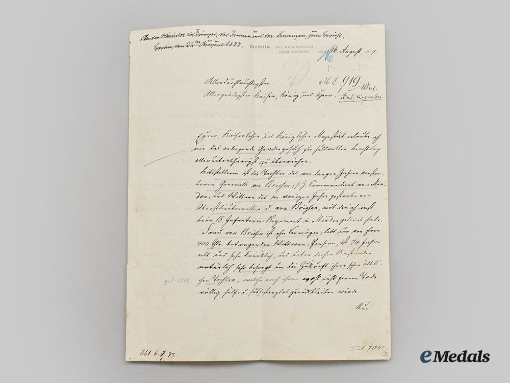 germany,_imperial._an1877_petition_to_kaiser_wilhelm_i_from_field_marshal_albrecht_von_roon_l22_mnc8434_196_1