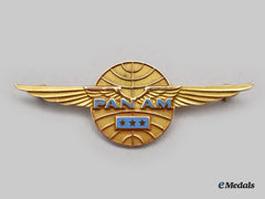 United States. A Pan Am Pilots Badge In Gold, By L.g Balfour, C.1935
