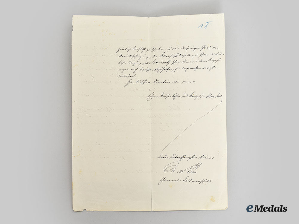 germany,_imperial._an1877_petition_to_kaiser_wilhelm_i_from_field_marshal_albrecht_von_roon_l22_mnc8436_198_1