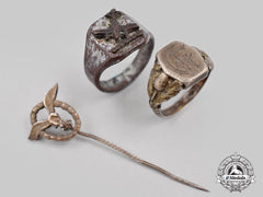 Germany, Luftwaffe. A Pilot’s Badge Stick Pin, With Service Rings