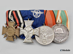 Germany, Third Reich. A Medal Bar For First World War And Police Service