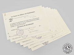 Germany, Third Reich. A Mixed Lot Of Award Documents For The Honour Cross Of The World War 1914/1918