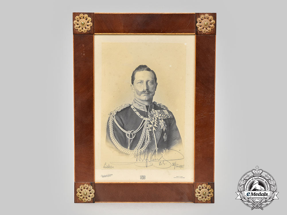 germany,_imperial._a_signed_and_framed_portrait_of_kaiser_wilhelm_ii_l22_mnc8490_178