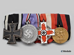 Germany, Third Reich. A Medal Bar For First World War And Civil Defence Service