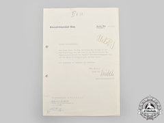 Germany, Luftwaffe. A Signed Letter From Generalfeldmarschall Erhard Milch To Reichsführer-Ss Heinrich Himmler
