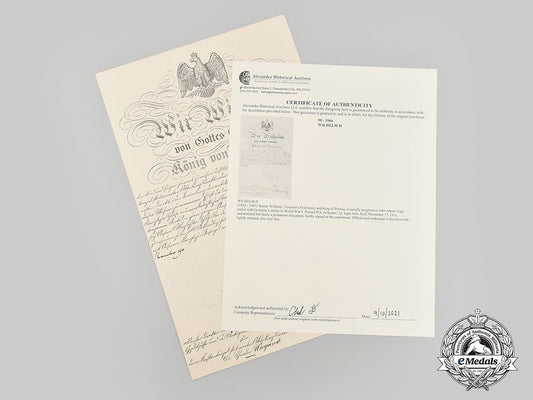 germany,_imperial._a_promotion_document_signed_by_kaiser_wilhelm_ii_l22_mnc8510_188
