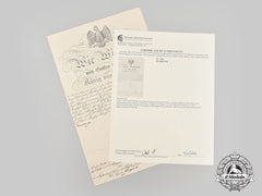 Germany, Imperial. A Promotion Document Signed By Kaiser Wilhelm Ii