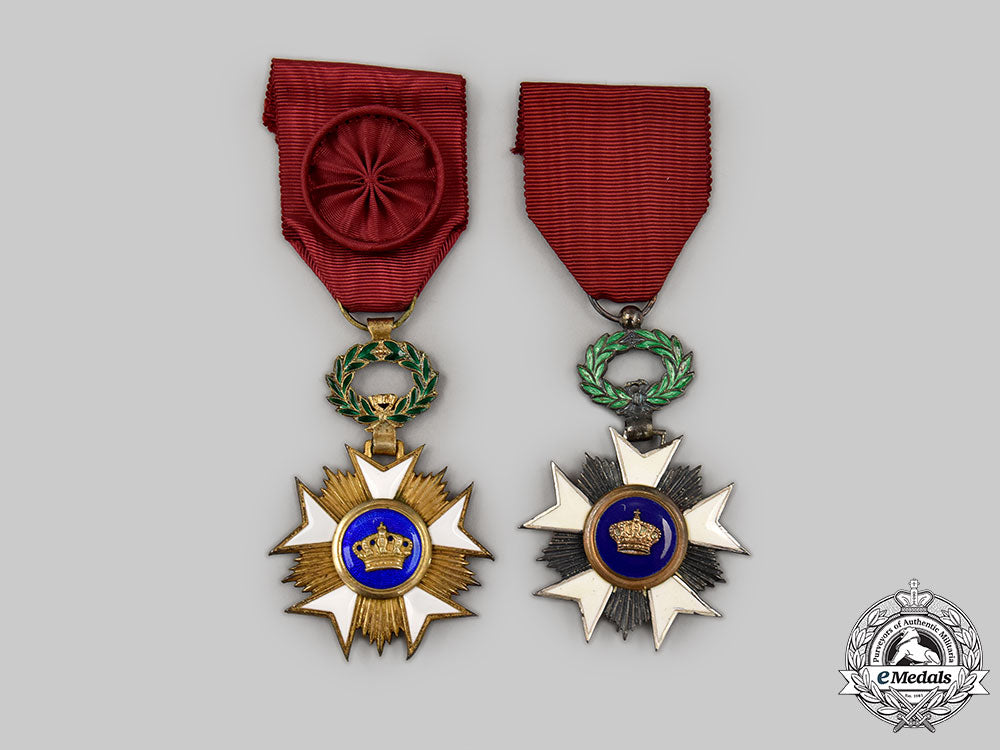 belgium,_kingdom._an_order_of_the_crown,_iv_class_officer_and_v_class_knight_l22_mnc8514_770_1_1_1