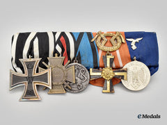 Germany, Wehrmacht. A Medal Bar To A First And Second World War Serviceman