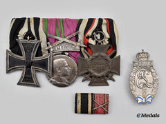 Germany, Imperial. A Medal Bar For A First World War Combatant, With Custom Shadow Box